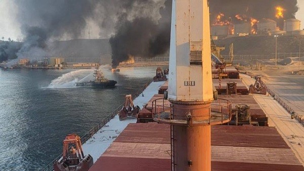 Omani oil on fire