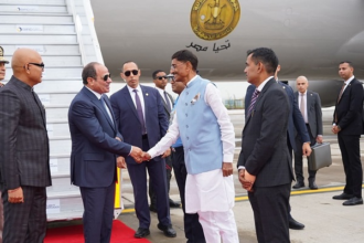 Sisi arrives in India