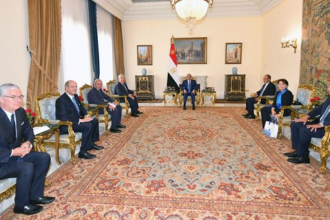 Sisi with Italian delegation
