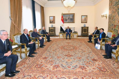 Sisi with Italian delegation