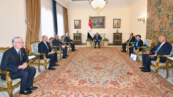 Sisi with Italian delegation